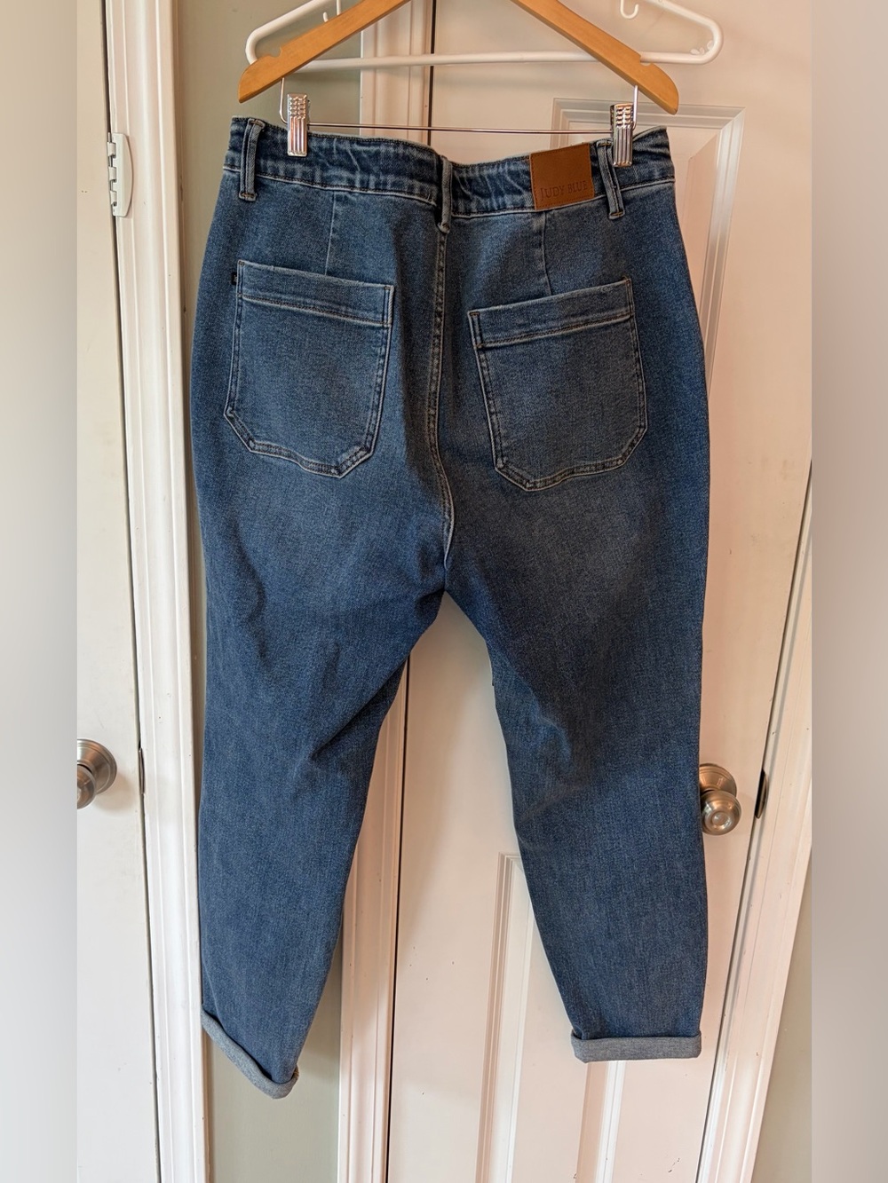 Judy Blue High Waist Payton Denim Joggers - Medium Wash Blue - Picture 7 of 7